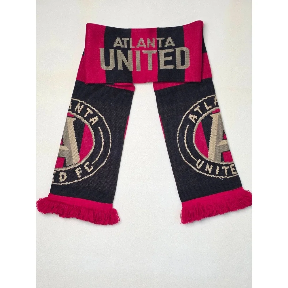 MSL Atlanta United FC Scarf Knit Supporters Red Black Soccer MLS Licensed New